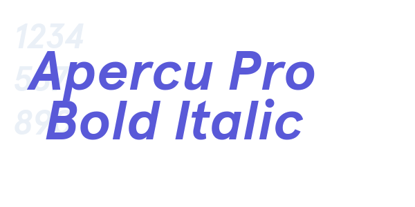 Apercu Pro Bold Italic font free