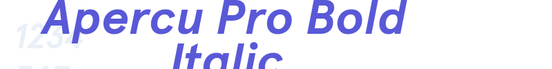 Apercu Pro Bold Italic