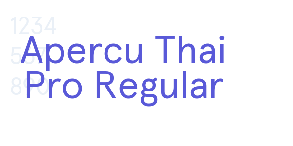 Apercu Thai Pro Regular font free