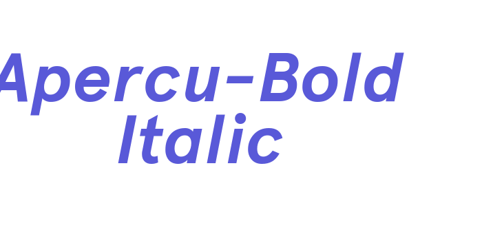 Apercu-Bold Italic Font