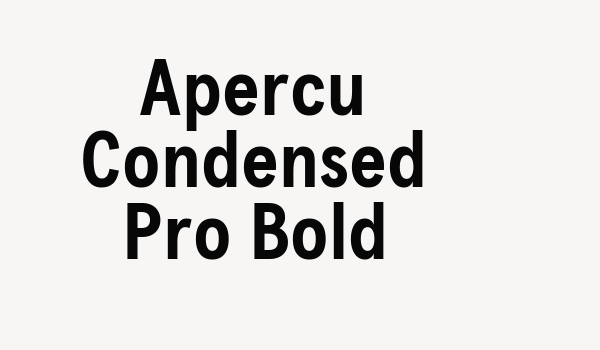 Apercu Condensed Pro Bold Font