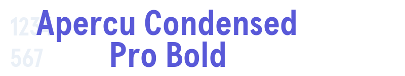 Apercu Condensed Pro Bold-related font