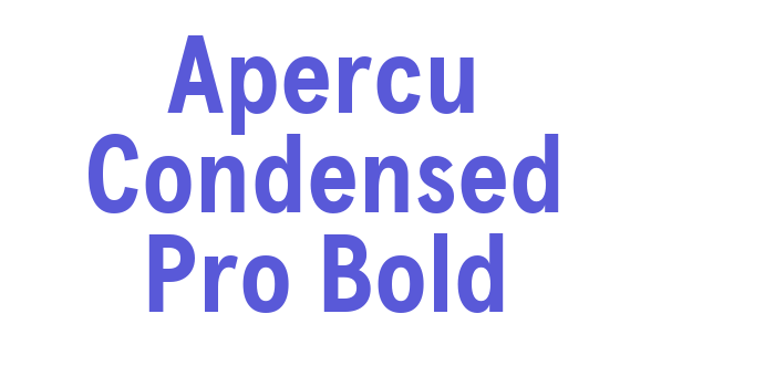 Apercu Condensed Pro Bold Font