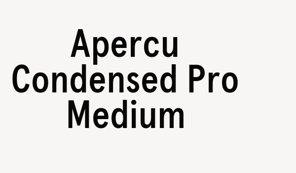 Apercu Condensed Pro Medium Font