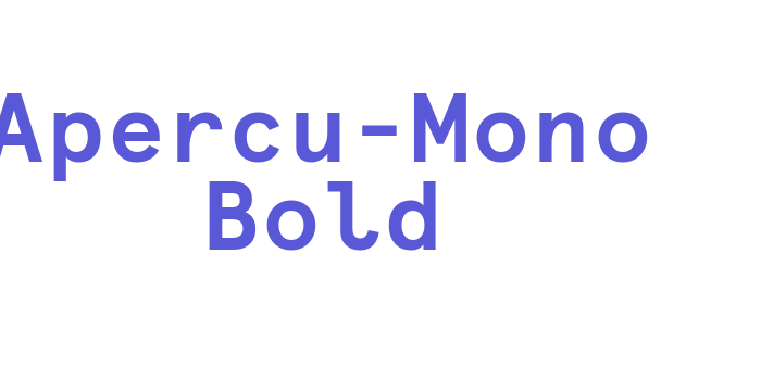 Apercu-Mono Bold Font Download