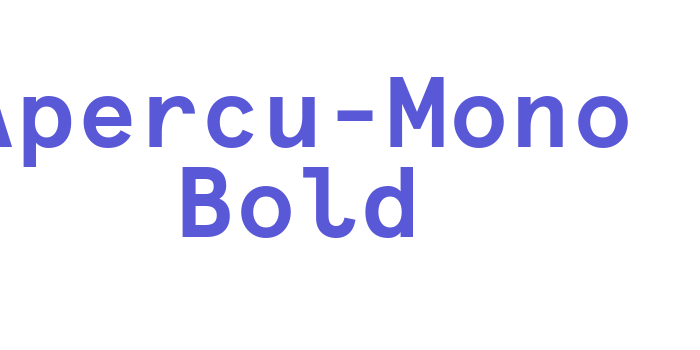 Apercu-Mono Bold Font