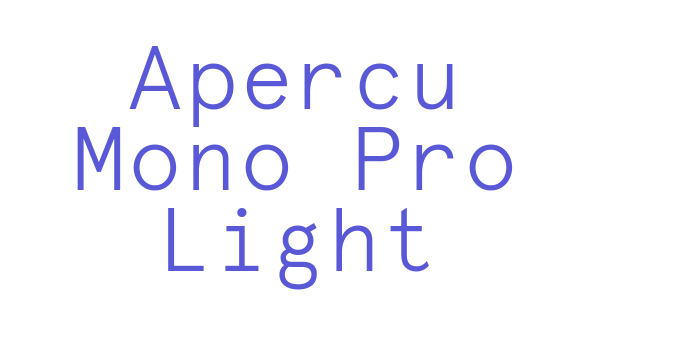 Apercu Mono Pro Light Font Download