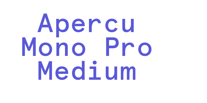 Apercu Mono Pro Medium Font Download