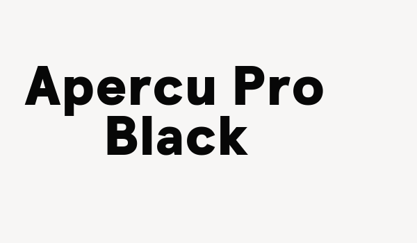 Apercu Pro Black Font