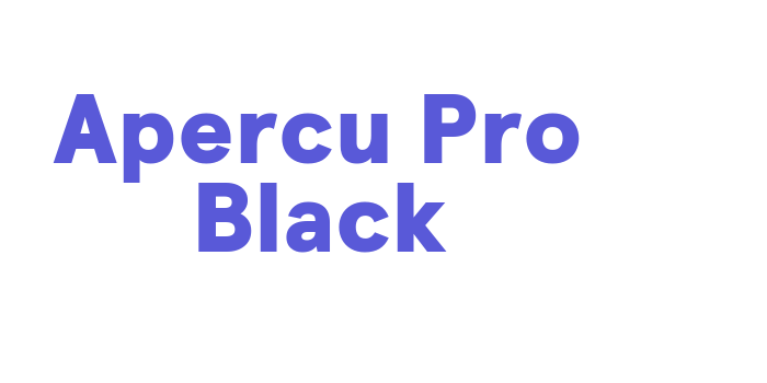 Apercu Pro Black Font Download