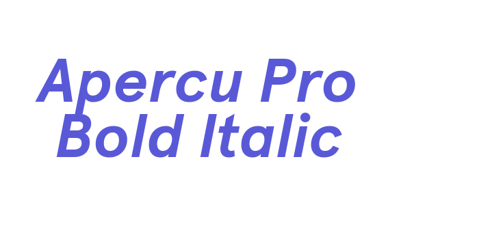 Apercu Pro Bold Italic Font Download