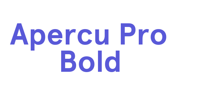 Apercu Pro Bold Font