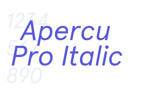 Apercu Pro Italic Font