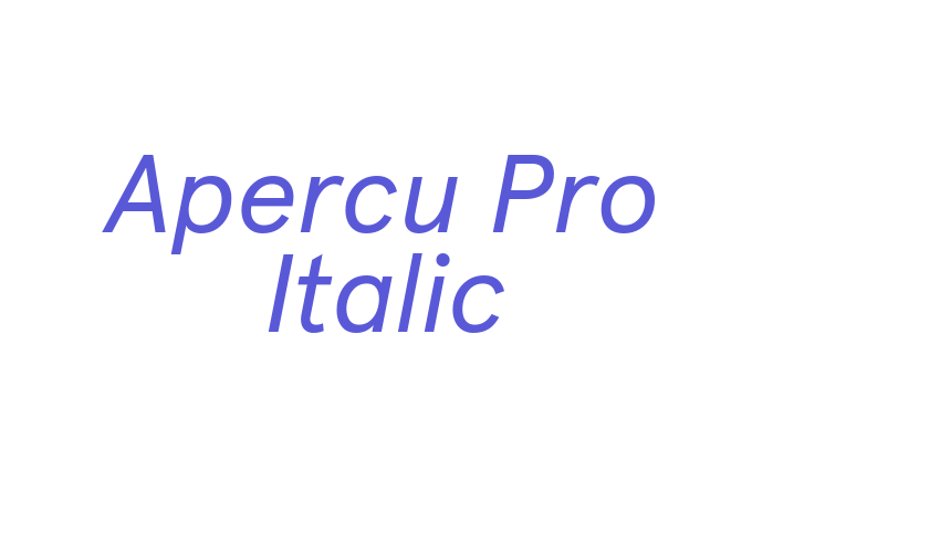 Apercu Pro Italic Font Download