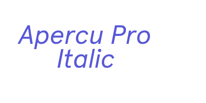 Apercu Pro Italic Font Download