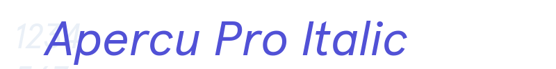 Apercu Pro Italic-font