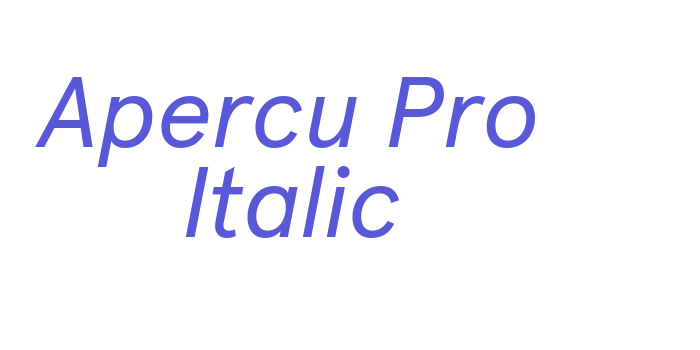 Apercu Pro Italic Font