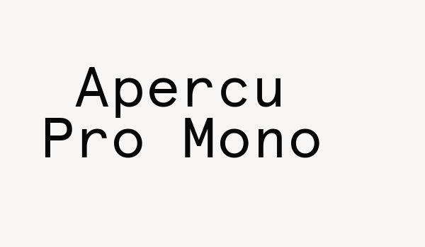 Apercu Pro Mono Font