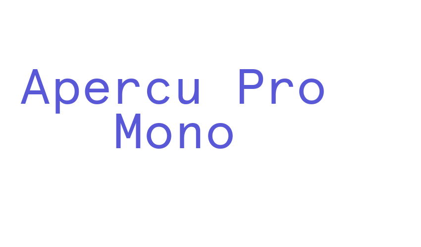 Apercu Pro Mono Font Download