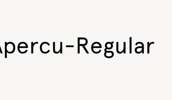 Apercu-Regular Font