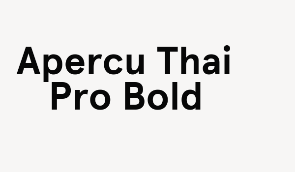 Apercu Thai Pro Bold Font