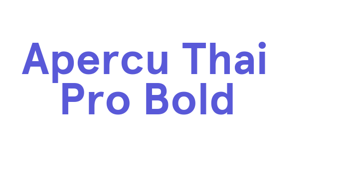 Apercu Thai Pro Bold Font Download