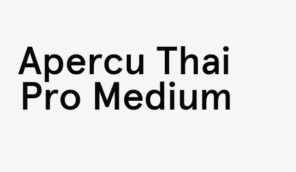 Apercu Thai Pro Medium Font