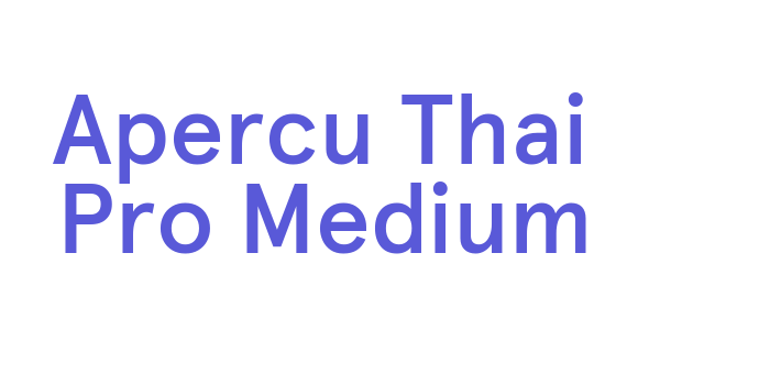 Apercu Thai Pro Medium Font Download