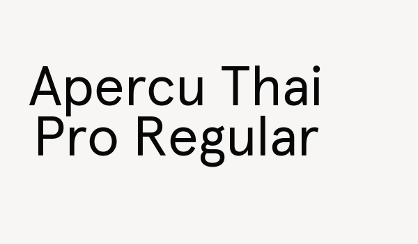 Apercu Thai Pro Regular Font