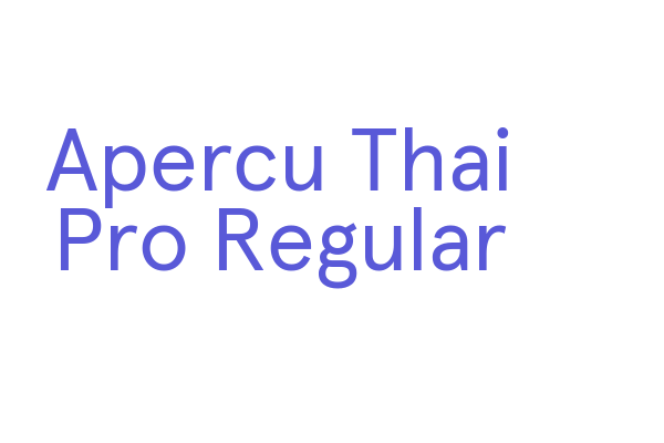 Apercu Thai Pro Regular Font