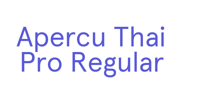 Apercu Thai Pro Regular Font Download