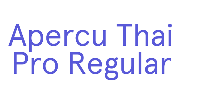 Apercu Thai Pro Regular Font