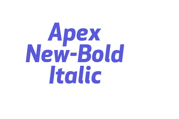 Apex New-Bold Italic Font