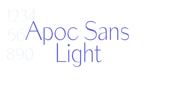 Apoc Sans Light font free