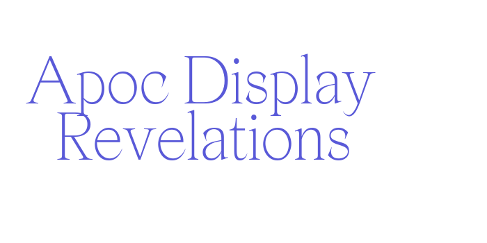 Apoc Display Revelations Font Download