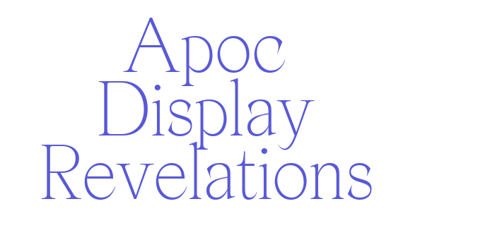 Apoc Display Revelations Font