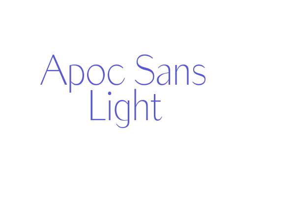 Apoc Sans Light Font