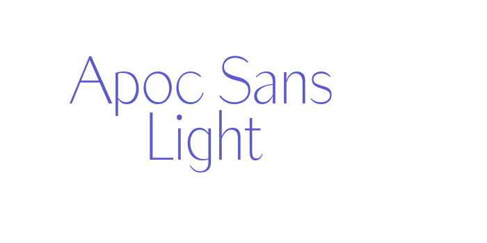 Apoc Sans Light Font Download