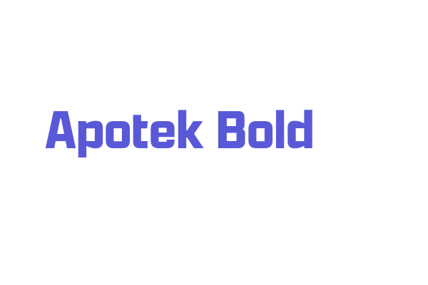 Apotek Bold Font