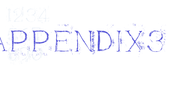 Appendix3 font free