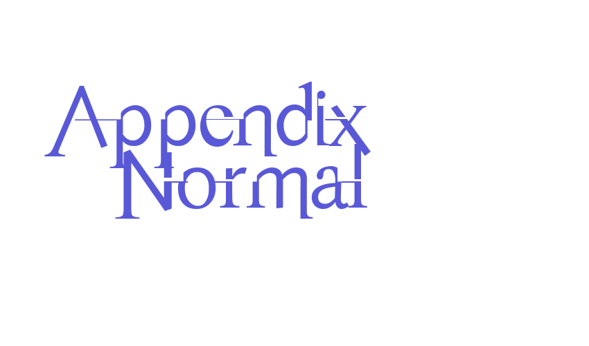 Appendix   Normal Font Download