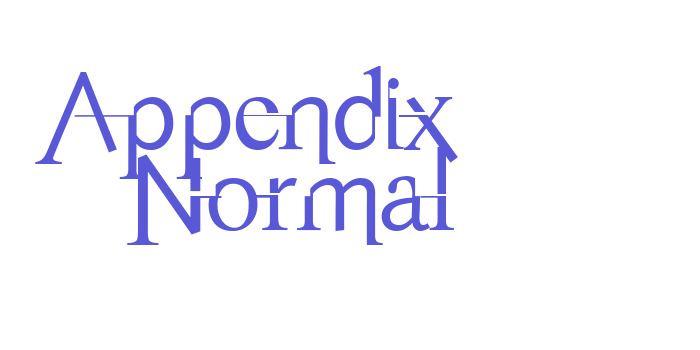 Appendix   Normal Font Download