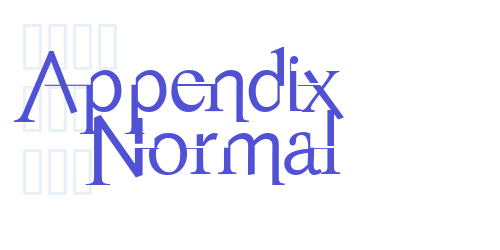 Appendix   Normal-font-download