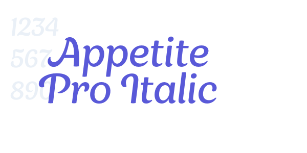 Appetite Pro Italic font free