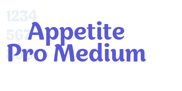 Appetite Pro Medium font free