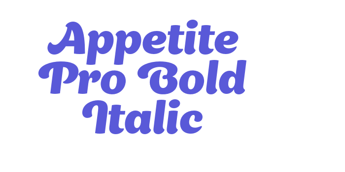 Appetite Pro Bold Italic Font Download