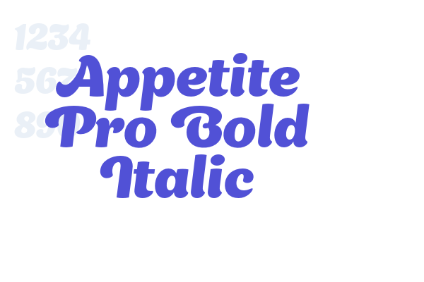 Appetite Pro Bold Italic