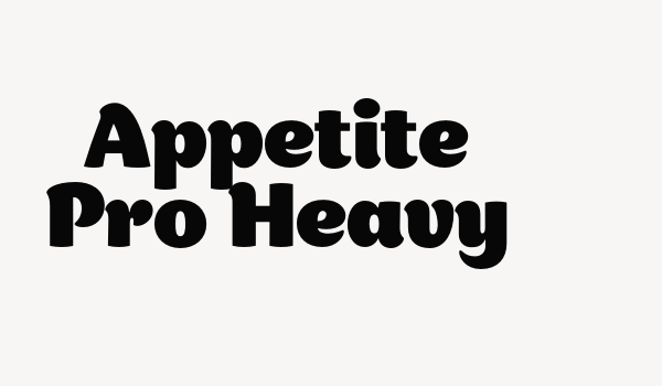 Appetite Pro Heavy Font