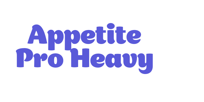 Appetite Pro Heavy Font Download