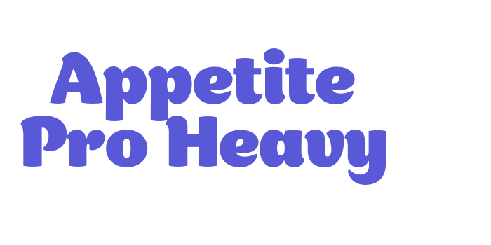 Appetite Pro Heavy Font